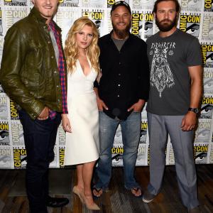 Katheryn Winnick Travis Fimmel Alexander Ludwig and Clive Standen at event of Vikings 2013
