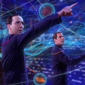 Matt Winston and Scott Bakula in Star Trek Enterprise