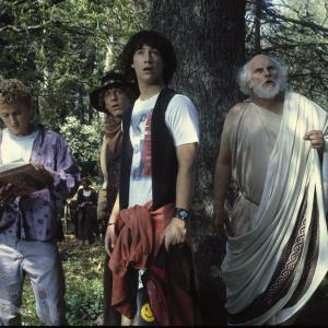 Still of Keanu Reeves, Dan Shor, Tony Steedman and Alex Winter in Bill & Ted's Excellent Adventure (1989)
