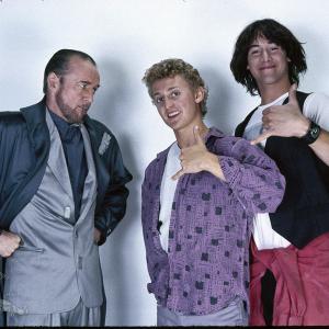 Still of Keanu Reeves George Carlin and Alex Winter in Bill amp Teds Excellent Adventure 1989