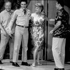 Elvis Presley Roland Winters and Angela Lansbury in Blue Hawaii Paramount 1961