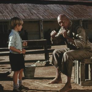 Still of Morgan Freeman and Guy Witcher in The Power of One 1992