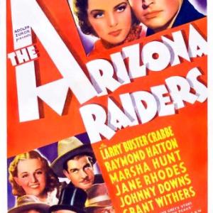 Buster Crabbe Johnny Downs Raymond Hatton Marsha Hunt Betty Jane Rhodes and Grant Withers in The Arizona Raiders 1936