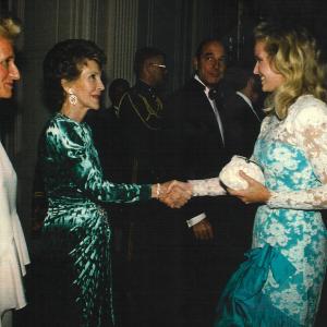 White House Dinner/Mrs. Chirac/Mrs. Reagan