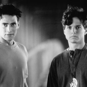 Still of Mark Dacascos and Scott Wolf in Double Dragon (1994)