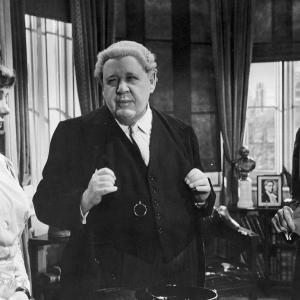 Still of Charles Laughton Elsa Lanchester and Ian Wolfe in Witness for the Prosecution 1957