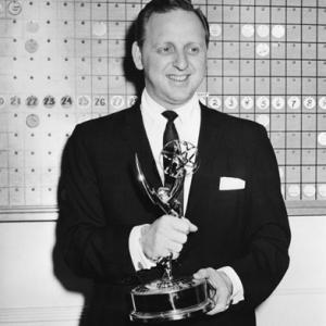 David L Wolper and his Emmy award circa 1964