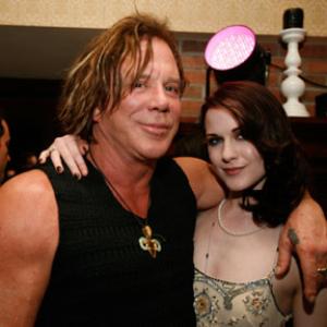 Mickey Rourke and Evan Rachel Wood at event of The Wrestler (2008)