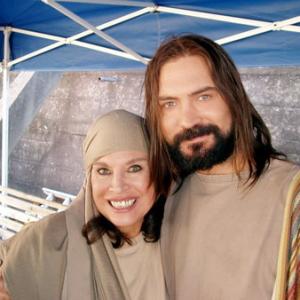 Lana Wood and DJ Perry on set of Book of Ruth 2007