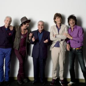 Martin Scorsese, Mick Jagger, Keith Richards, Charlie Watts, Ron Wood