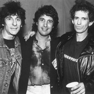 Keith Richards Ron Wood and Peter Napoliello