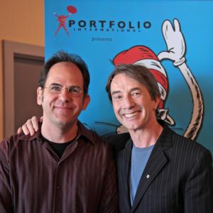 Woody Woodhall with Martin Short recording The Cat for The Cat In The Hat Knows A Lot About That!