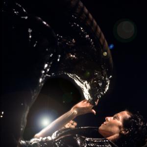 As the Alien with Sigourney Weaver in Alien Resurrection