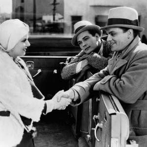 Still of James Cagney Jean Harlow and Edward Woods in The Public Enemy 1931