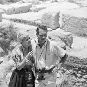Paul Newman and Joanne Woodward on location in Israel during the making of 