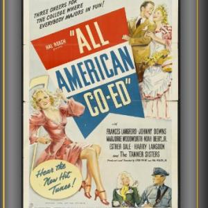 Johnny Downs Frances Langford and Marjorie Woodworth in AllAmerican CoEd 1941
