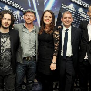 Simon Pegg and Edgar Wright at event of Attack the Block 2011