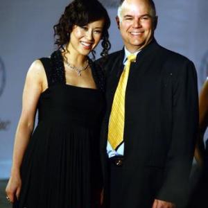 Vivian Wu and her filmmaker husband Oscar Luis Costo , at the 10th Shanghai Film Festival (2007)