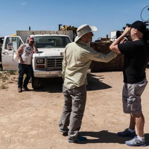 Roman Wyden and DP Reuben Steinberg on the set of the teaser for The Art of Dying Daily