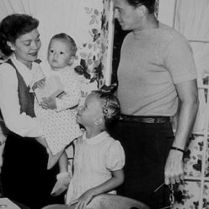 Ronald Reagan with Jane Wyman son Michael and daughter Maureen