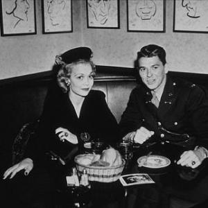 Ronald Reagan and Jane Wyman at The Brown Derby C. 1942