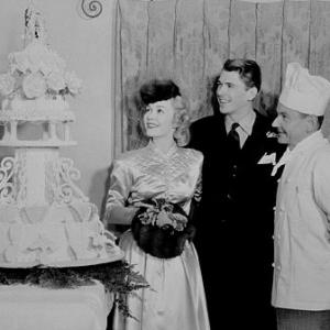 Ronald Reagan with first wife Jane Wyman on their wedding day January 26 1940