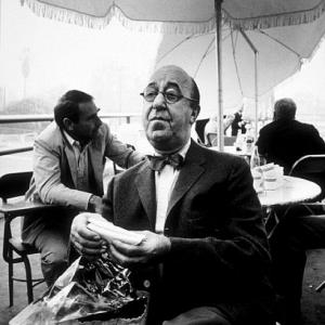Ed Wynn on a lunch break from filming The Diary of Anne Frank 1959