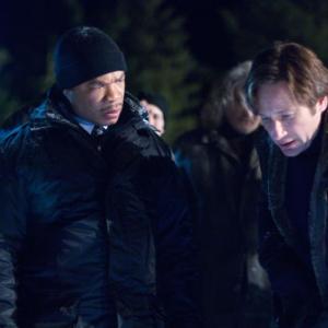 Still of David Duchovny and Xzibit in The X Files I Want to Believe 2008