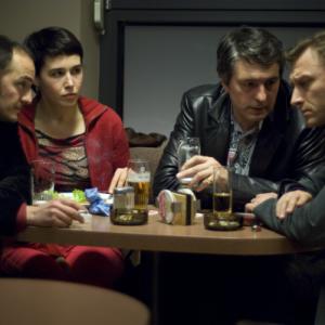 Still of Grigori Manoukov, Fabrizio Rongione, Anton Yakovlev and Arta Dobroshi in Le silence de Lorna (2008)