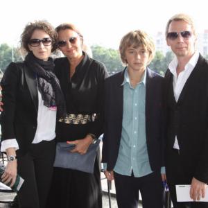 Kseniya Rappoport, Tatyana Lyutaeva with son Domenic, Vyacheslav Yakovlev (Slava N Jakovleff) during the opening ceremony of The XX Russian Filmfestival 