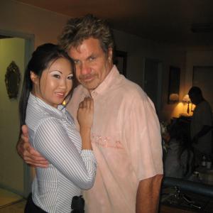 Diane Yang and Martin Kove shooting 