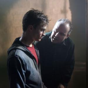 Daniel Radcliffe and David Yates in Haris Poteris ir Fenikso brolija (2007)