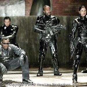 (left to right) Wesley Snipes, Donnie Yen, Danny John Jules, Leonor Varela, and Daz Crawford star in New Line Cinema's action thriller, BLADE II.