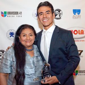 October 2010  Jose Yenque with his motheractress Teresa Yenque Jose Yenque receives HOLAs Ilka Award for Humanitarianism at New York Citys Players Club