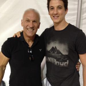 Don Yesso and Miles Teller at lunch on set of Fantastic Four