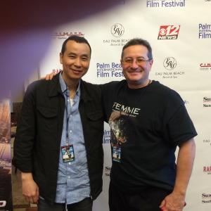 Ho Yi with EP Emmanuel Itier at the Palm Beach International Film Festival 2014