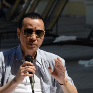 Ho Yi being interviewed in Palm Beach at the Palm Beach International Film Festival