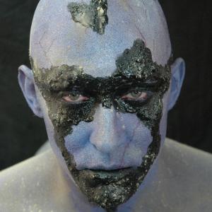 Lee Pace as Ronan in Stage 2 of his Make-up for Guardians of the Galaxy