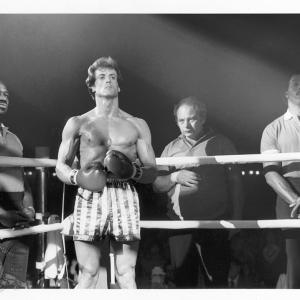 Sylvester Stallone, Carl Weathers and Burt Young in Rocky III (1982)