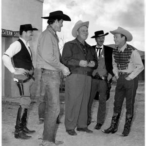 Working on a Roy Rogers Special in Alamo Village, TX. That's me on the left.