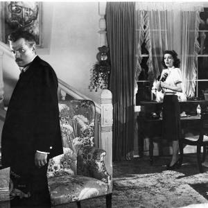 Still of Orson Welles and Loretta Young in The Stranger 1946