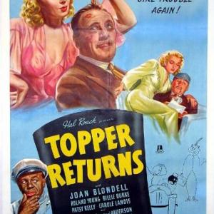 Joan Blondell Eddie Rochester Anderson and Roland Young in Topper Returns 1941