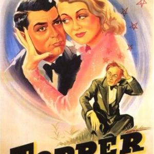 Cary Grant Constance Bennett and Roland Young in Topper 1937