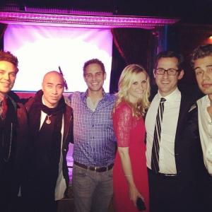 Kevin Alejandro, Ron Yuan, Greg Berlanti, Bonnie Somerville, Nick Wooten and Theo James at NYC CBS/ Golden Boy Reception
