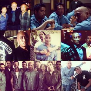 Ron Yuan Peter Weller Kenneth Choi Marilyn Manson and Paris Barclay in the Final Ride of Sons of Anarchy