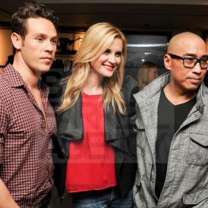 Kevin Alejandro Bonnie Somerville and Ron Yuan at The Britain Watch Celebration hosted by Burberry and Wall Street Journal
