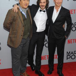 Benedict Wong, Rick Yune and Lorenzo Richelmy at event of Marco Polo (2014)