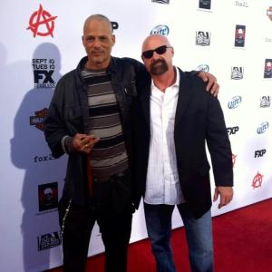 Actor/Producer James Zahnd with Actor/Director David LaBrava at the Sons of Anarchy Premiere