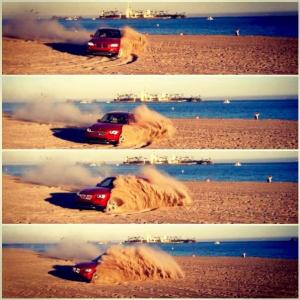 James Zahnd Stunt Driving in the sand