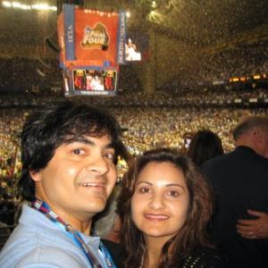 Hammad Zaidi and his sister Najla Zaidi also a filmmaker at the 2008 Final Four in San Antonio